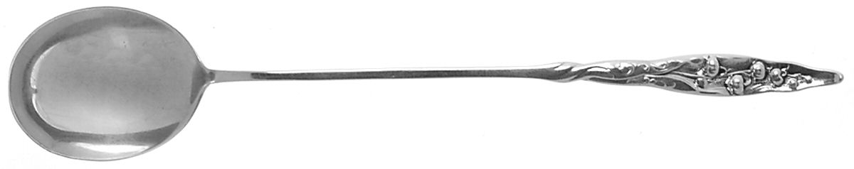 Lily of The Valley (Sterling, 1885, No Monograms) Long Handle Chocolate Muddler Spoon by Whiting Manf Co-1