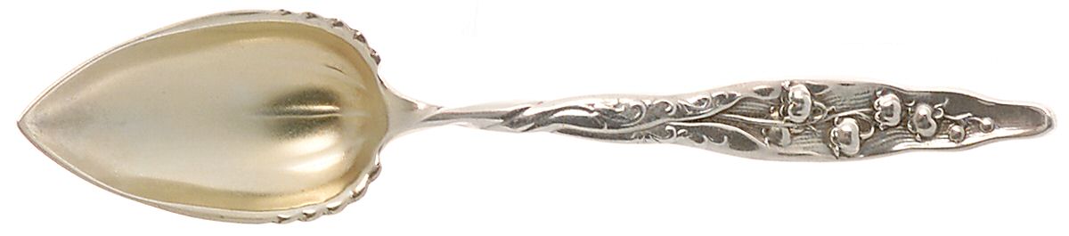 Lily of The Valley (Sterling, 1885, No Monograms) Spoon-Fruit/Orange by Whiting Manf Co-1