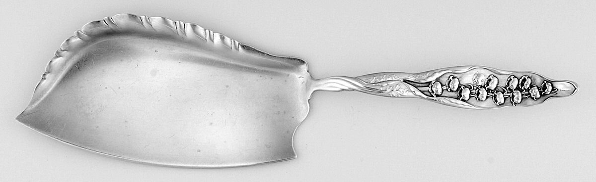 Lily of The Valley (Sterling, 1885, No Monograms) Small Solid Ice Cream Server by Whiting Manf Co-1