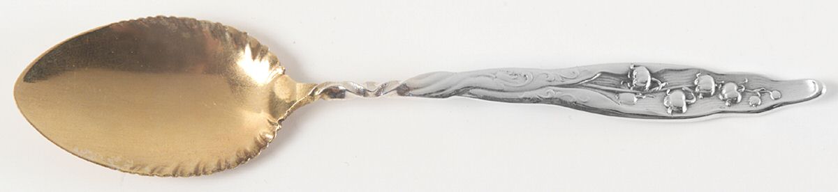 Lily of The Valley (Sterling, 1885, No Monograms) Ice Cream Spoon Individual by Whiting Manf Co-1