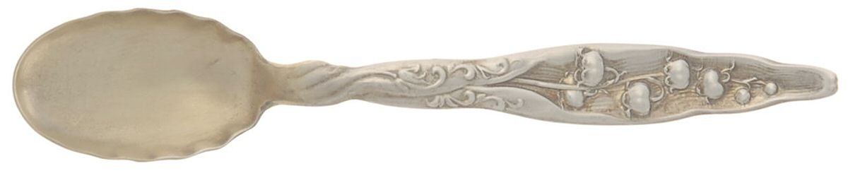 Lily of The Valley (Sterling, 1885, No Monograms) Egg Spoon by Whiting Manf Co-1