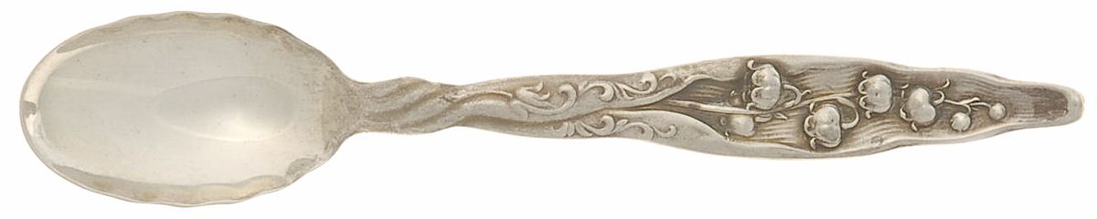 Lily of The Valley (Sterling, 1885, No Monograms) Egg Spoon by Whiting Manf Co-1