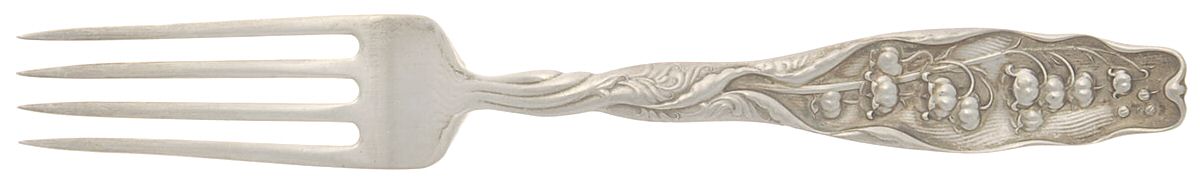 Lily of The Valley (Sterling, 1885, No Monograms) Fork by Whiting Manf Co-1