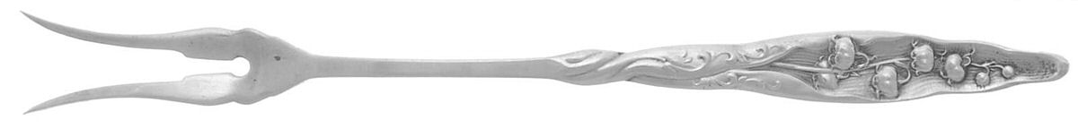 Lily of The Valley (Sterling, 1885, No Monograms) Two-Tine Butter Pick by Whiting Manf Co-1
