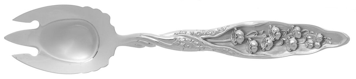 Lily of The Valley (Sterling, 1885, No Monograms) Ice Cream Fork by Whiting Manf Co-1