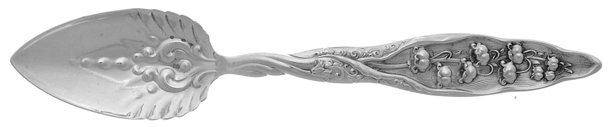 Lily of The Valley (Sterling, 1885, No Monograms) Orange Spoon by Whiting Manf Co-1