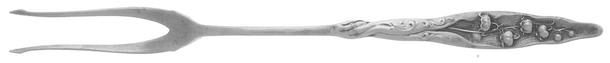 Lily of The Valley (Sterling, 1885, No Monograms) Olive Fork by Whiting Manf Co-1