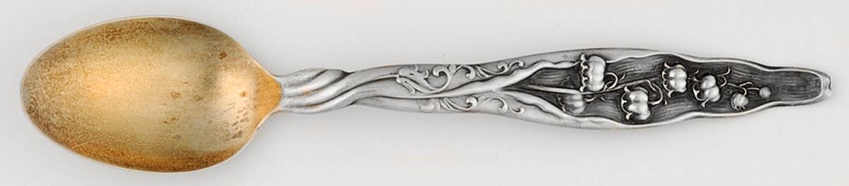 Lily of The Valley (Sterling, 1885, No Monograms) Demitasse Spoon by Whiting Manf Co-1