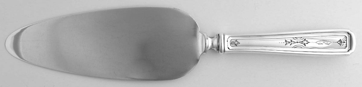 Livingston A-Engraved (Sterling, 1915) Pie Server with Silverplate Blade by Whiting Manf Co-1