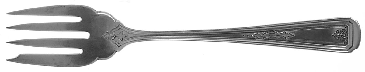 Livingston A-Engraved (Sterling, 1915) Individual Salad Fork by Whiting Manf Co-1