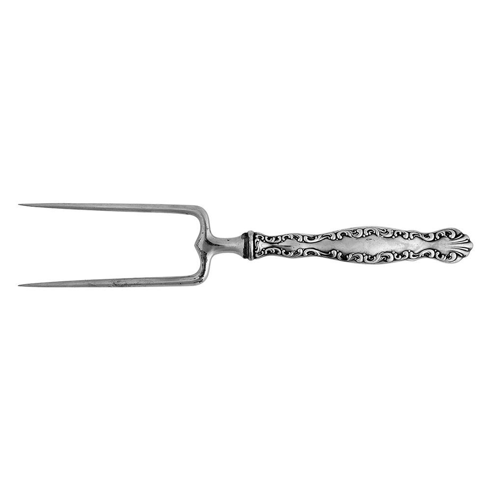 Louis XV (Sterling, 1891) Large Joint/Roast Holder Fork by Whiting Manf Co-1