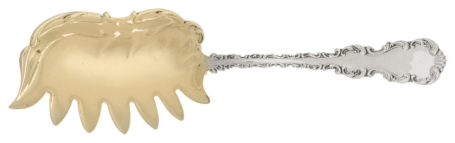 Louis XV (Sterling, 1891) Solid Macaroni Server by Whiting Manf Co-1