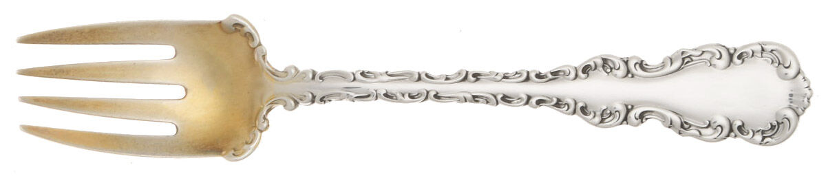 Louis XV (Sterling, 1891) Large Ramekin Fork by Whiting Manf Co-1
