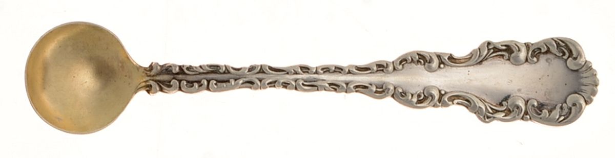 Louis XV (Sterling, 1891) Individual Salt Spoon by Whiting Manf Co-1