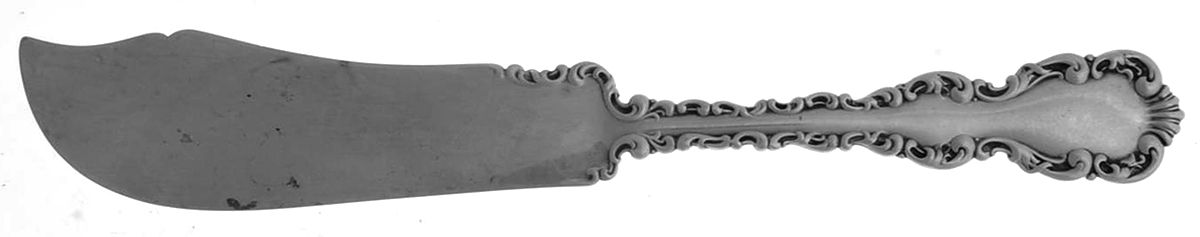 Louis XV (Sterling, 1891) Individual Solid Fish Knife by Whiting Manf Co-1