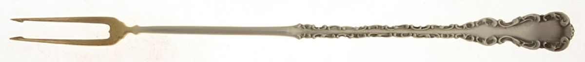 Louis XV (Sterling, 1891) Long Handle Olive Fork by Whiting Manf Co-1