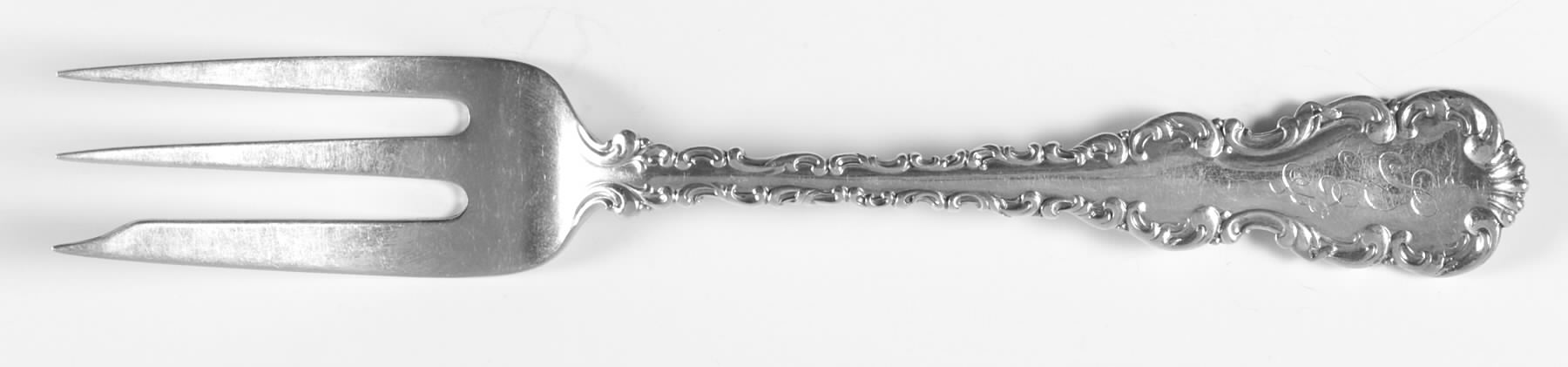Louis XV (Sterling, 1891) Large Individual Pie Fork by Whiting Manf Co-1