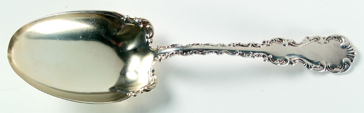 Louis XV (Sterling, 1891) Vegetable Serving Spoon (Solid) by Whiting Manf Co-1