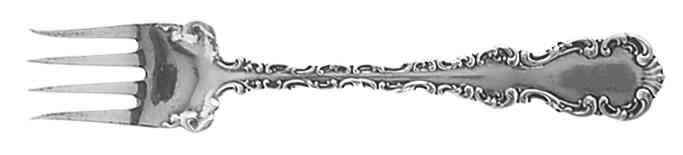 Louis XV (Sterling, 1891) Small Chipped Beef Fork by Whiting Manf Co-1
