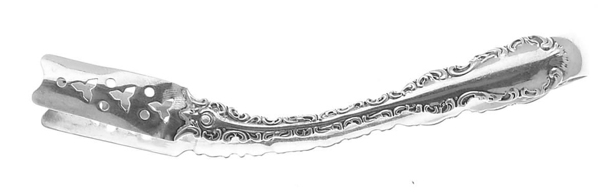Louis XV (Sterling, 1891) Solid Individual Asparagus Tongs by Whiting Manf Co-1
