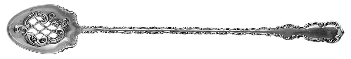 Louis XV (Sterling, 1891) Pierced Bowl Long Handle Olive Spoon by Whiting Manf Co-1