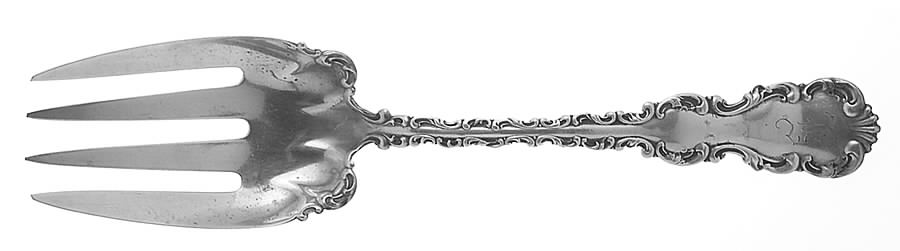 Louis XV (Sterling, 1891) Solid Salad Serving Fork by Whiting Manf Co-1