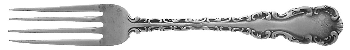 Louis XV (Sterling, 1891) Solid Youth Tea Fork by Whiting Manf Co-1