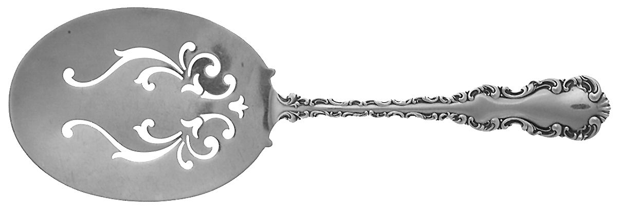 Louis XV (Sterling, 1891) Pierced Solid Egg Server by Whiting Manf Co-1
