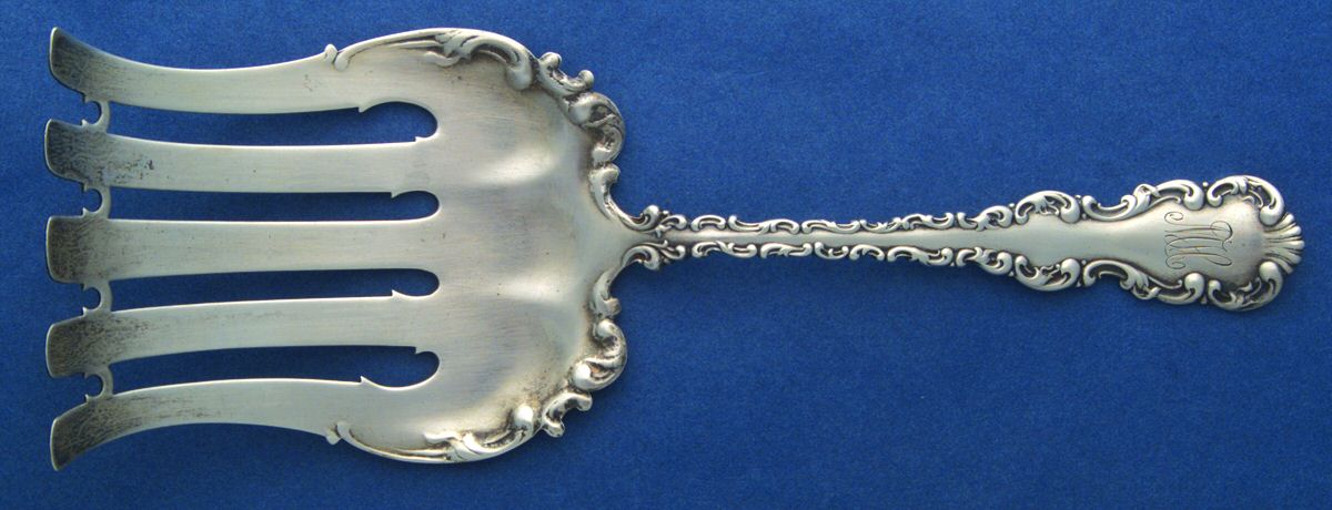 Louis XV (Sterling, 1891) Solid Asparagus Server by Whiting Manf Co-1