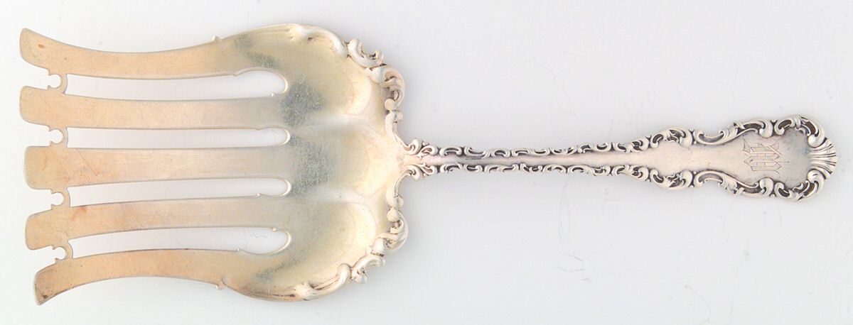 Louis XV (Sterling, 1891) Solid Asparagus Server by Whiting Manf Co-1