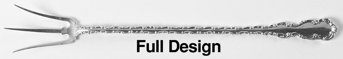 Louis XV (Sterling, 1891) Large Lettuce Serving Fork by Whiting Manf Co-1
