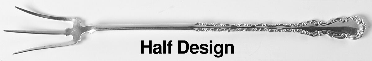 Louis XV (Sterling, 1891) Large Lettuce Serving Fork by Whiting Manf Co-1