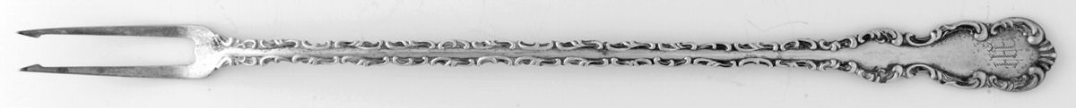 Louis XV (Sterling, 1891) Long Handle Olive Fork by Whiting Manf Co-1