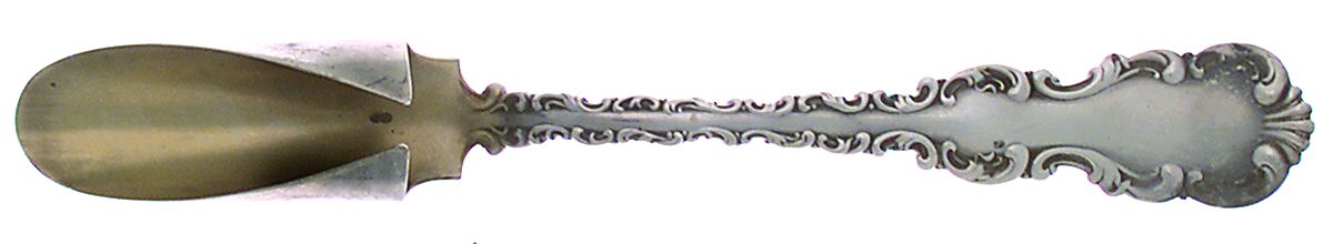 Louis XV (Sterling, 1891) Solid Large Cheese Scoop by Whiting Manf Co-1