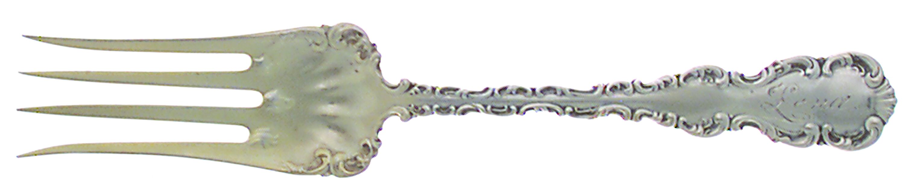 Louis XV (Sterling, 1891) Individual Solid Fish Fork by Whiting Manf Co-1