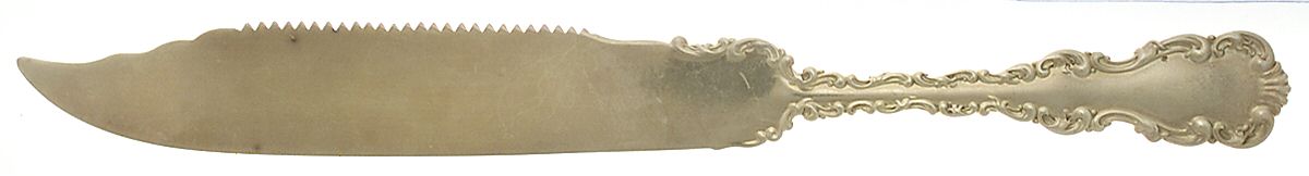 Louis XV (Sterling, 1891) Gold Vermail Cake Saw, Solid Piece by Whiting Manf Co-1