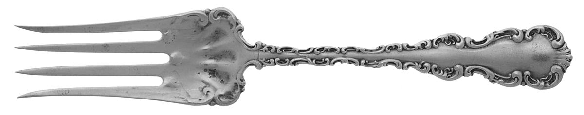 Louis XV (Sterling, 1891) Medium Chipped Beef Fork by Whiting Manf Co-1