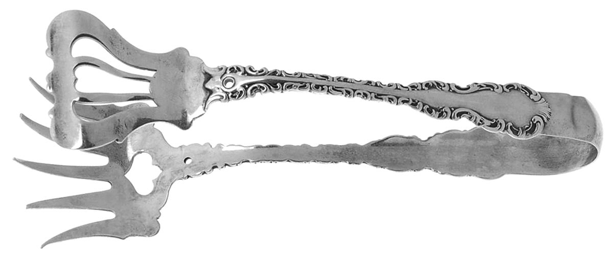 Louis XV (Sterling, 1891) Sardine Tongs by Whiting Manf Co-1