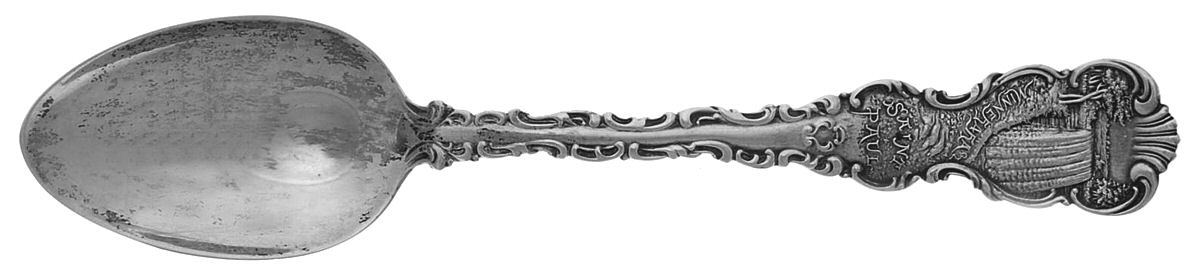 Louis XV (Sterling, 1891) Souvenir Spoon (Teaspoon) by Whiting Manf Co-1