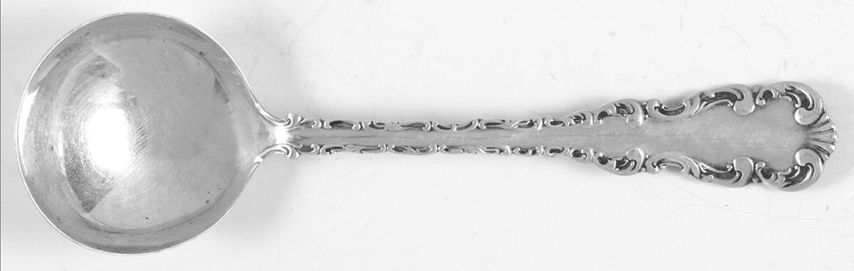 Louis XV (Sterling, 1891) Round Bowl Soup Spoon (Bouillon) by Whiting Manf Co-1