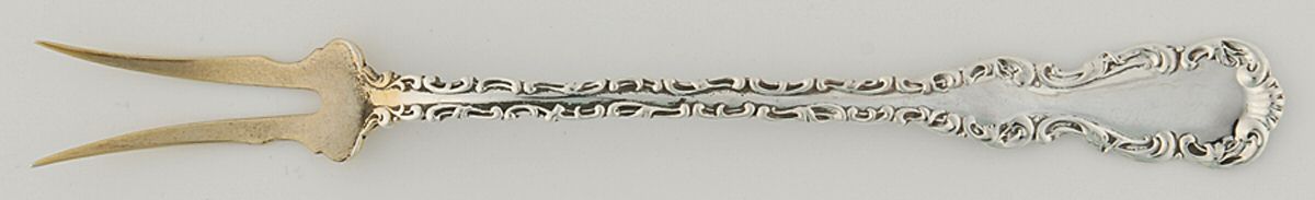 Louis XV (Sterling, 1891) Two-Tine Butter Pick by Whiting Manf Co-1