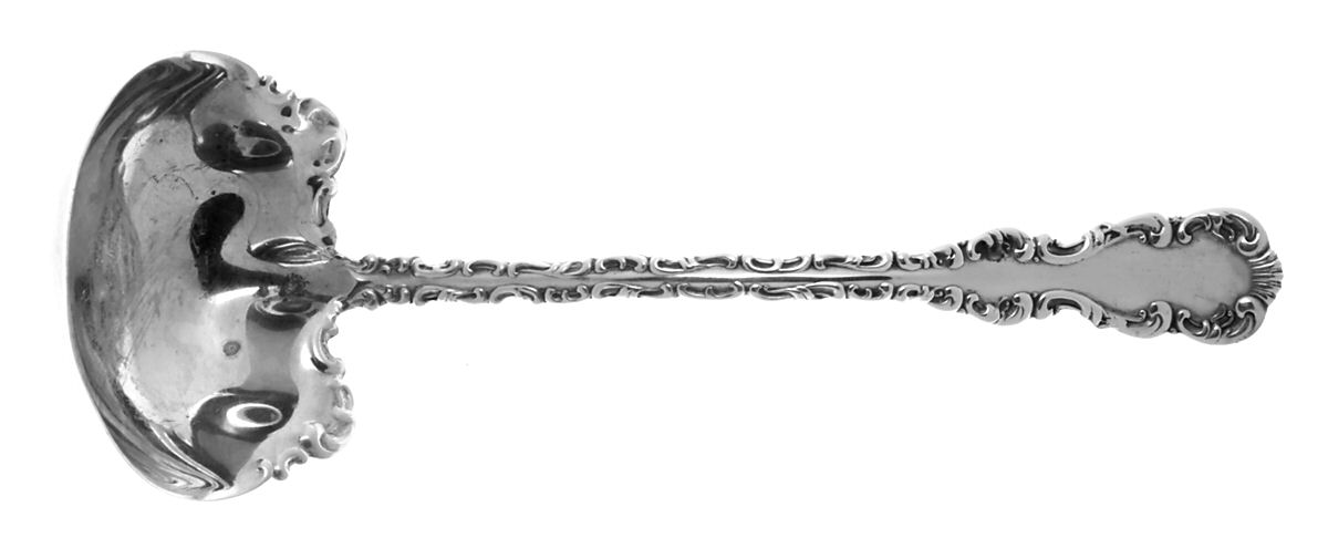 Louis XV (Sterling, 1891) Solid Piece Cream Ladle by Whiting Manf Co-1