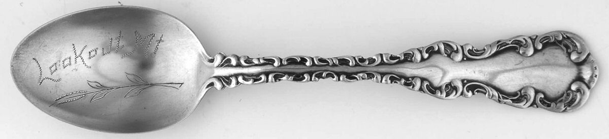 Louis XV (Sterling, 1891) Souvenir Spoon (Demitasse) by Whiting Manf Co-1