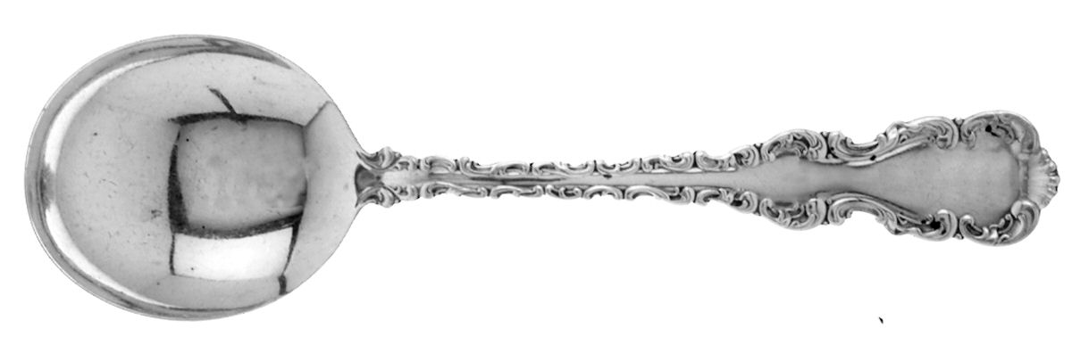 Louis XV (Sterling, 1891) Round Bowl Soup Spoon (Gumbo) by Whiting Manf Co-1