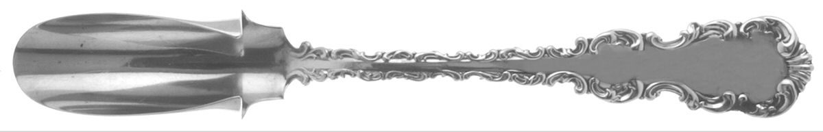 Louis XV (Sterling, 1891) Solid Large Cheese Scoop by Whiting Manf Co-1