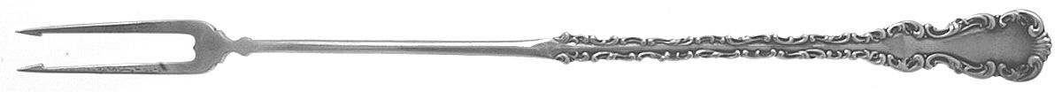 Louis XV (Sterling, 1891) Long Handle Olive Fork by Whiting Manf Co-1