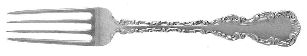 Louis XV (Sterling, 1891) Solid Youth Tea Fork by Whiting Manf Co-1