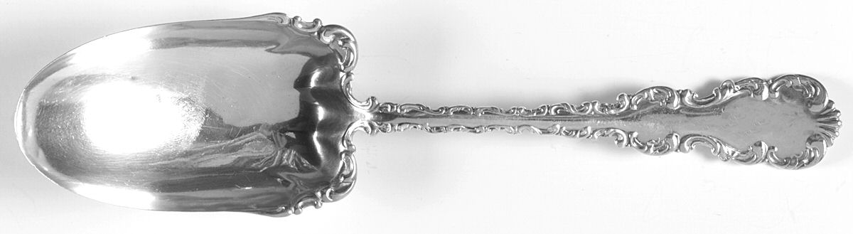 Louis XV (Sterling, 1891) Solid Salad Serving Spoon by Whiting Manf Co-1
