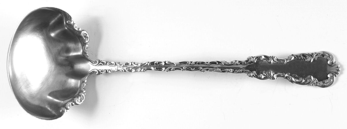 Louis XV (Sterling, 1891) Oyster Ladle Solid Piece by Whiting Manf Co-1