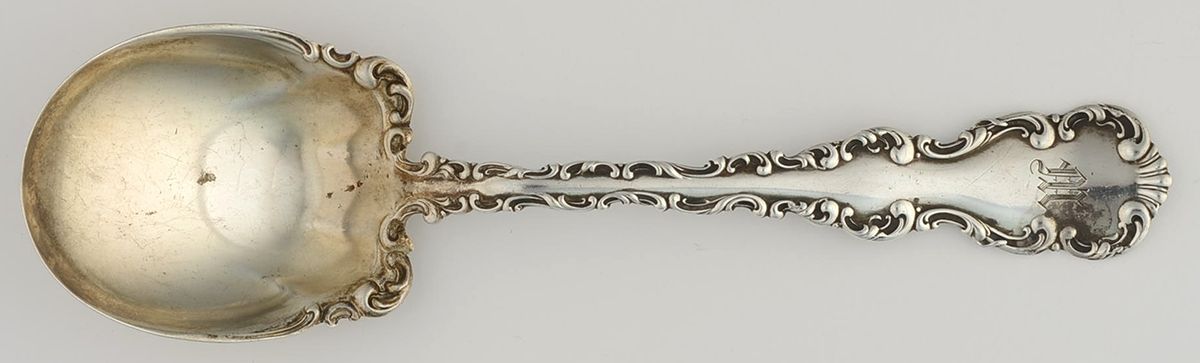 Louis XV (Sterling, 1891) Large Jelly Spoon by Whiting Manf Co-1